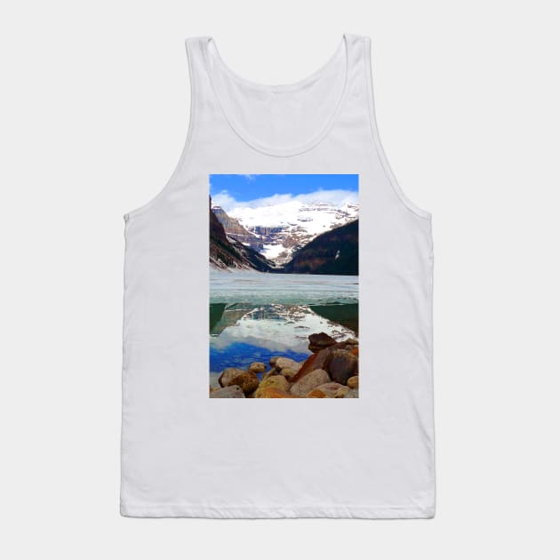 Lake Louise Victoria Glacier Alberta Canada Tank Top by AndyEvansPhotos